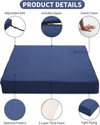 Patio Furniture Sofa Cushion Set Outdoor Living Deep Seating Cushions Thick Foam Replacement Cushion,21.7x21.7 Inch,Navy Blue