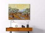 Wieco Art Canvas Wall Art Print of Vincent Van Gogh Paintings Olive Trees with Yellow Sky and Sun Field Pictures Artwork Wall Art for home Decoration and Wall Decor
