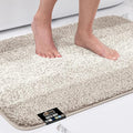 GORILLA GRIP Ultra Soft Plush Bathroom Rugs with Textured Rubber Backing, Absorbent Quick Dry Bath Mat, Machine Washable Shower Mats, Home Décor Accessories Bathmat Rug Essentials, 30 x 18 Beige