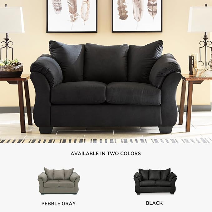 Signature Design by Ashley Darcy 1` Loveseat, Black