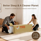 TFD Full Memory Foam Mattress New Version Cool Gel Infused Medium Firm Zoned Pressure Relief for Cooling Sleep Fiberglass Free CertiPUR-US Certified Washable Removable Cover 10 Inch (White)