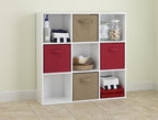 ClosetMaid 9 Cube Laminated Wood Reversible Stackable Open Bookcase Display Shelf Storage Organizer for Home and Office Organization, White