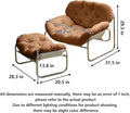 Thick Cushioned Recliner Sofa, Lazy Chair with Upholstery and Footrest, for Living Room, Bedroom, Dorm White B
