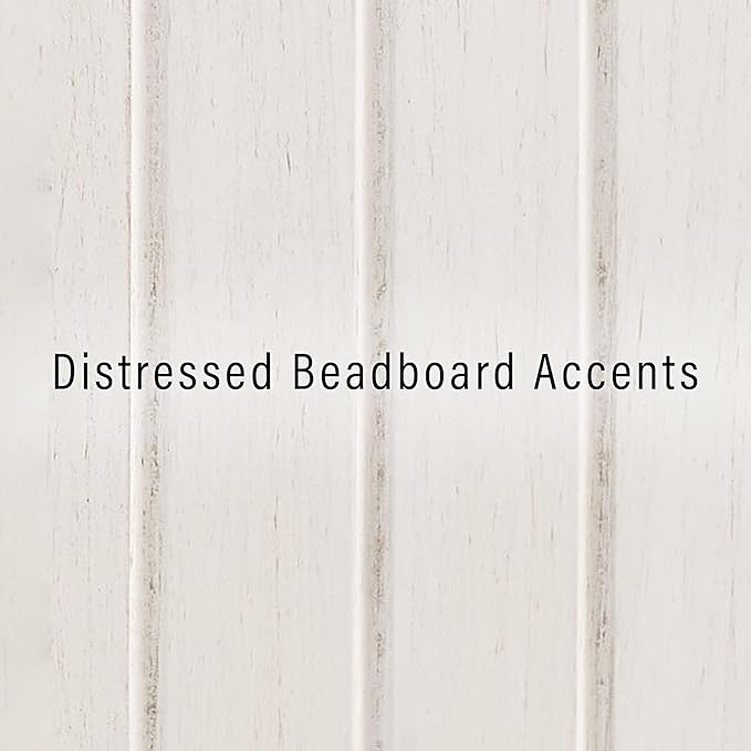 Crosley Furniture Seaside Hall Tree with Shoe Rack Bench and Coat Hooks for Hanging Storage, Distressed White