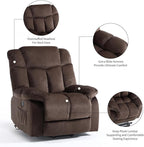 CANMOV Power Lift Electric Recliner Chair for Elderly- Heavy Duty and Safety Motion Reclining Mechanism-Antiskid Fabric Sofa for Living Room, Chocolate