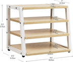 Mind Reader 4-Tier Desk Organizer, File Storage, Documents, Office, Metal, MDF, 14.5" L x 10.5" W x 12" H, White