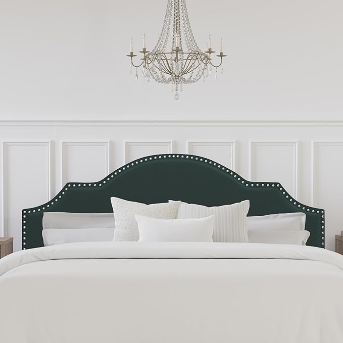 Hillsdale, Cynthia Upholstered King Adjustable Headboard, Green