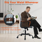 CLATINA Ergonomic Office Chair - Mesh Desk Chair with Lumbar Support, Rolling Comfortable Computer Chairs with Arms for Home Conference, Gray 4 Pack