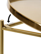 Kate and Laurel Ulani Modern Nesting Side Table; Set of 2; Gold; Sophisticated Glam End Tables for Storage and Display