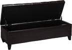 Christopher Knight Home Ottilie Leather Storage Ottoman, Brown