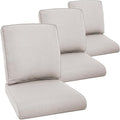 Outdoor Chair Cushions 3 Packs - Outside Durable Thick Replacement Back and Seat Cushion 22x24 with Zipper Cover for Patio Glider Rocking Chairs Loveseat Couch – Beige/Regular