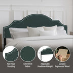 Hillsdale, Cynthia Upholstered King Adjustable Headboard, Green