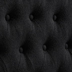 24KF Boucle Upholstered Tufted Button King Headboard and Comfortable Fashional Padded King/California King Size headboard,6025-K-Boucle-Black