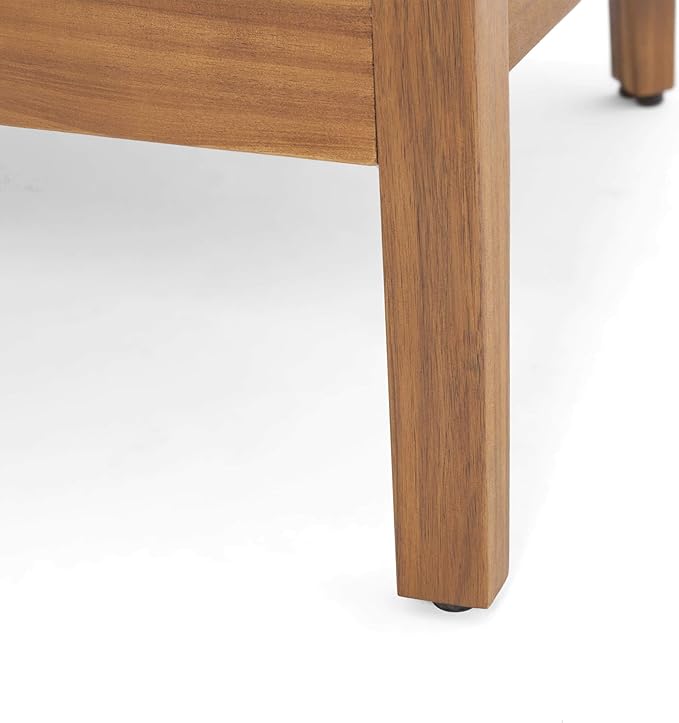 Christopher Knight Home 312395 Alfy Outdoor Club Chair with Cushions (Set of 2), Teak Finish, Beige