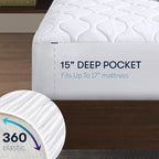 Serta Heated Mattress Pad Twin Size - Electric Mattress Pad, 10 Heat Setting Controller, Auto Shut Off Timer, Deep Elastic Pocket, Up to 17", ETL Certified, Machine Wash, White (Pack of 2)
