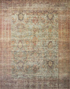 Loloi Amber Lewis Georgie Collection GER-03 Jade/Sunset 5'-0" x 7'-6", .19" Pile Height, Area Rug