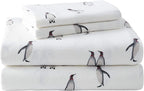 Eddie Bauer - King Sheets, Cotton Flannel Bedding Set, Brushed For Extra Softness, Cozy Home Decor (Rookeries, King)