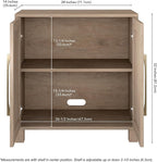 Henn&Hart 28" Wooden Accent Cabinet, Modern Sideboard Buffet Cabinet with 2 Doors and an Adjustable Shelf for Living Room, Dining Room, Bedroom or Entryway, Antiqued Gray Oak