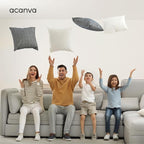 Acanva 24x24 Throw Pillow Inserts Set of 4, Premium Polyester Fiber Fill Square Sham Stuffer Cushion for Sofa, Bed, Couch and Chair, Machine Washable, 24x24 Inch(for 22x22 Cover), White 4 Count