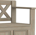 SIMPLIHOME Amherst Entryway Storage Bench - 48 inch Wide Solid Wood Hallway Seat in Distressed Grey, Transitional Bench for Entryway or Living Room with Lift-Up Lid and Spacious Storage