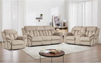 CANMOV Recliner Sofa Set, Oversize Power Lift Recliner Chair, Manual Loveseat and 3-Seat Sofa with Overstuffed Armrest for Living Room,Bedroom Furniture,Office,1+2+3 Seat Light Brown