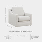 Signature Design by Ashley Maitelynn Contemporary Upholstered Chair with Non-Skid Legs, White