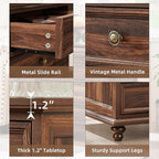 Farmhouse Dresser and Nightstand Sets, Wooden 7 Drawers Dresser & 24" Night Stand with 3 Drawers, 2 Piece Bedroom Furniture Set, Chest of Drawers for Bedroom, Home, Living Room, Hallway
