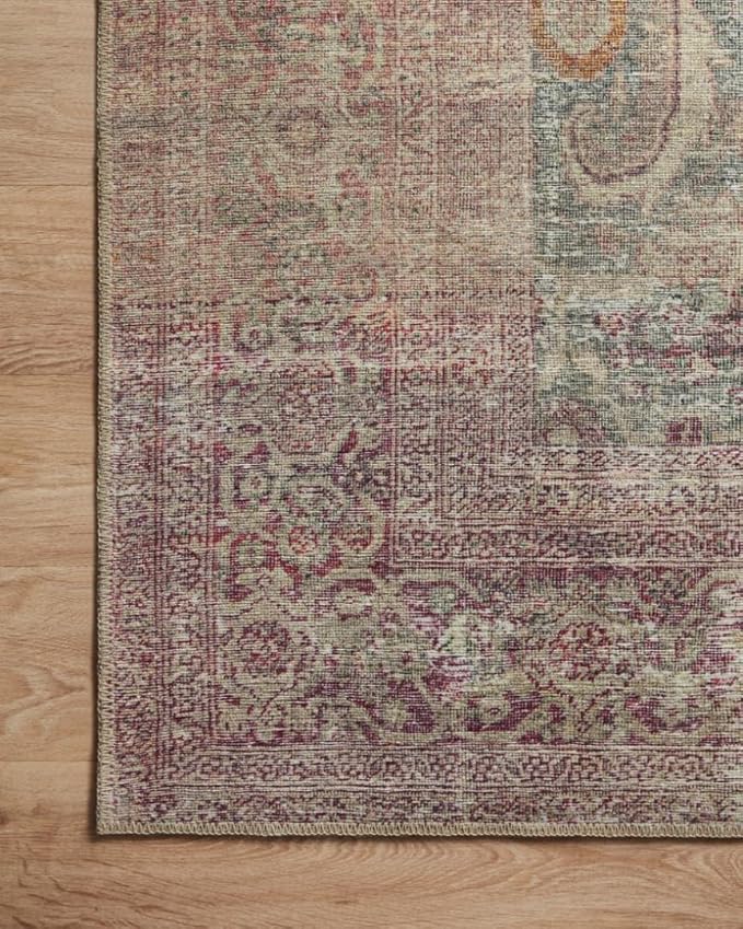Loloi Amber Lewis Georgie Collection GER-03 Jade/Sunset 2'-0" x 5'-0", .19" Pile Height, Accent Rug
