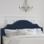 Hillsdale Cynthia Upholstered King Adjustable Headboard, Navy