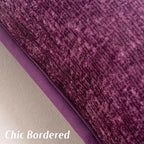FUTEI Purple Chenille Throw Pillow Covers 18x18 Inch Set of 2,Soft Cozy Bound Edge Design Cushion Case,Home Decor for Couch Bed Living Room