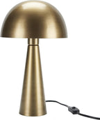 Nourison Home 16" Antique Gold Metal Mushroom Table Lamp, Modern, Retro, Desk Light for Bedroom, Dining, Office, Entryway
