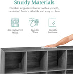 Best Choice Products 8-Cube Storage Organizer, 13.5in Shelf Opening, Bookcase, Display Shelf, Customizable w/ 2 Removable Back Panels – Dark Gray