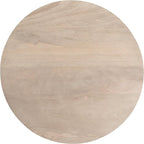 Kate and Laurel Aja Modern Round Side Table, 15 x 15 x 23, White, Decorative Modern Geometric Wood Bedroom Nightstand Table