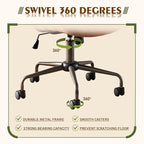 High Back Office Chair,Modern Swivel Office Chair,Brown Suede Fabric Gaming Chair,Height Adjustable Home Office Desk Chair with Lumbar Support