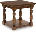 Signature Design by Ashley Sturlayne Classic End Table with Open Shelf, Light Brown