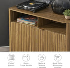 mopio Brooklyn Corner Storage Cabinet, Mid Century Modern Buffet, Entertainment Center, Storage Cabinet with Doors and Shelves, Media Cabinet for 55 inch TV Stand, for Living Room