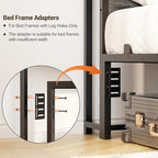 Unikito Headboard for Twin Size Bed with Storage Shelf, Head Board with 3 Outlets and 2 USB Ports, Headboards with RGB LED Light, Height Adjustable, Sturdy and Stable, Easy Assembly, Black Oak