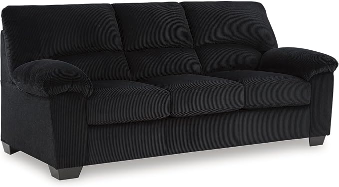 Signature Design by Ashley SimpleJoy Modern Sofa for Living Room, Black