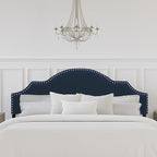 Hillsdale Cynthia Upholstered King Adjustable Headboard, Navy