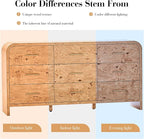 Curved 9-Drawer Dresser for Bedroom, 63" Wide Modern Chest of Drawers, Vanity Desk TV Stand for Living Room, Closet Storage Drawers Organizer Furniture, Nursery, Hallway, Light Burl