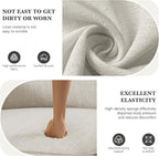 Swivel Accent Sofa Chair Set of 4, Modern Comfy Oversized Upholstered Cushion Back Armchair in Linen 1pcs for Living Room, Bedroom, Reading Room(Khaki)