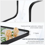 ANDY STAR Black Bathroom Mirrors for Over Sink, 30x30 Inch Matte Black Mirror for Bathroom, Square Metal Vanity Mirror for Wall-Modern Clean Design with Superior Stainless Steel Frame