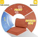 AAAAAcessories Outdoor Deep Seat Cushions, Waterproof, Fade-Resistant Patio Furniture Replacement Cushions, 23.5" x 25.5" x 5" + 23.5" x 19", Rust