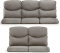 Patio Chair Cushions 5 Packs - Outside 22x24 High Back Water-Resistant Cushion with Zipper Cover for Outdoor Glider Rocking Chairs Loveseat 3-seat Couch Sofa – Grey/Crescent