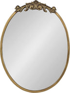 Kate and Laurel Arendahl Ornate Glam Oval Wall Mirror, 18 x 24, Antique Gold, Beautiful Bohemian Mirror for Wall