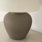 Nourison Home 20" Brown Ceramic Pot Table Lamp for Bedroom, Living Room, Console, Entryway