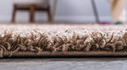 Unique Loom Solid Shag Collection Area Rug (4' 1" x 6' 1" Rectangle, Sandy Brown)