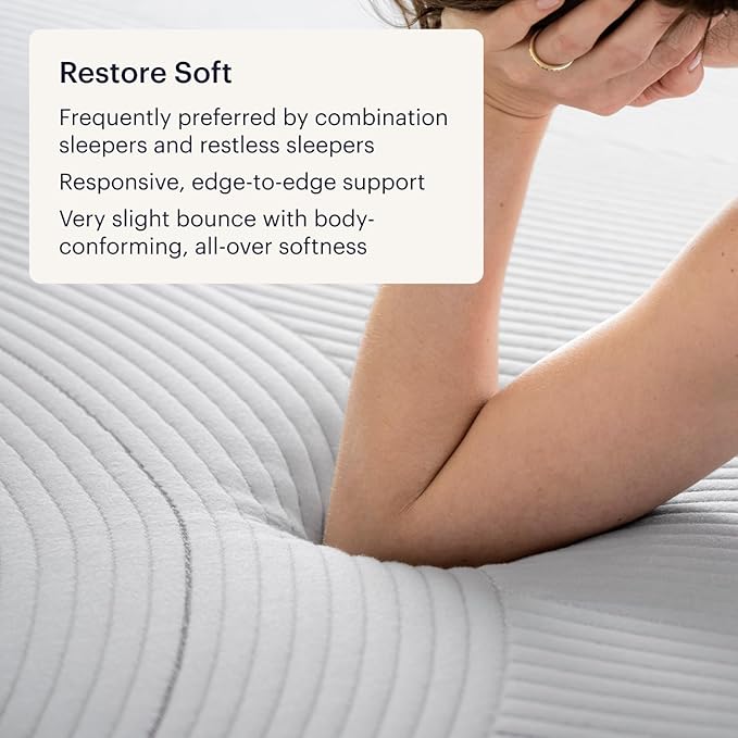 Purple Restore Mattress (Soft) – Full, GelFlex Grid, Better Than Memory Foam, Temperature Neutral, Responsiveness, Breathability, Made in USA