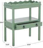 SAFAVIEH Home Collection Darlyn Sage Green 1-Drawer Rectangle Accent Table