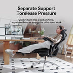 SIHOO Doro C300 Ergonomic Office Chair with Footrest, Ultra Soft 3D Armrests, Dynamic Lumbar Support for Home Office Chair, Adjustable Backrest Desk Chair, Swivel Big and Tall Computer Chair (Black)